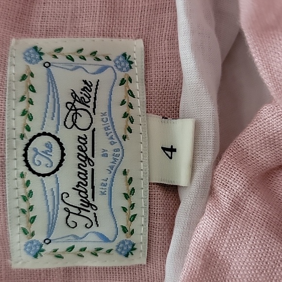 Kiel James Patrick Hydrangea Linen Skirt in Pink 4 - Picture 4 of 4